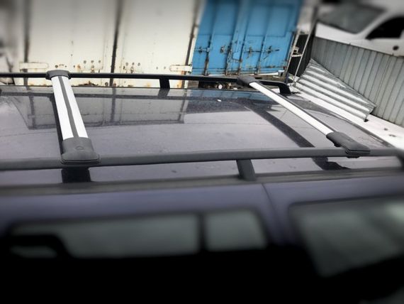 Перемички на звичайні рейлінги без ключа Can V1 (2 шт) до 138 см, Сірі для Mercedes GLB X247 2019- рр | Зображення 3