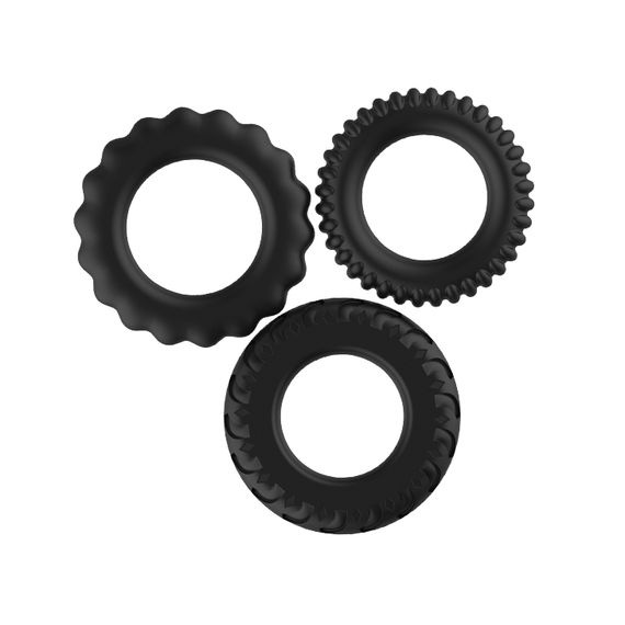 Ерекційні кільця - Titan Cock Ring Set Blue | Зображення 4