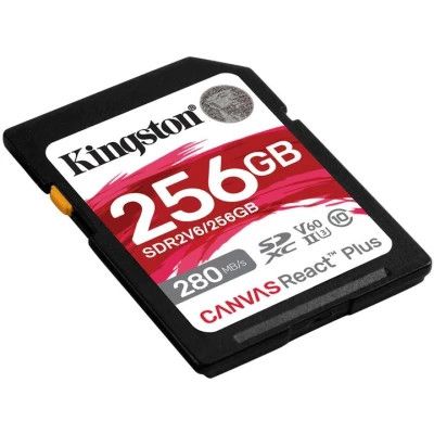 Карта памяти Kingston 256GB SDXC class 10 UHS-II U3 Canvas React Plus (SDR2V6/256GB) | Зображення 1