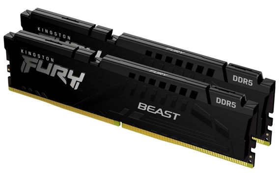 Пам&#039;ять ПК Kingston DDR5 64GB KIT (32GBx2) 5600 FURY Beast KF556C40BB2K2-64 | Зображення 1
