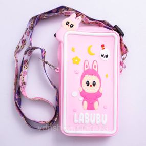 Детская силиконовая сумочка-кошелёк 17*10*3 см Розовый HP-55-18P