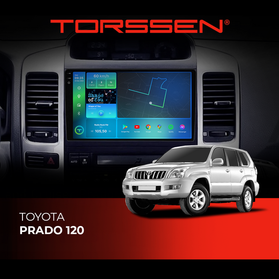 Штатна магнітола Torssen 2K Toyota Prado 120 F9464 4G Carplay DSP