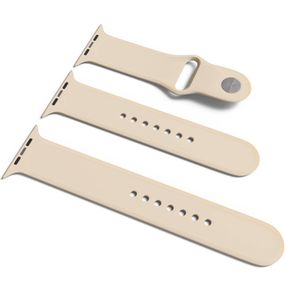 Силіконовий ремінець для Apple Watch Sport Band 38/40/41/42mm(ser.10) (S/M & M/L) 3pcs Бежевий / Antique White