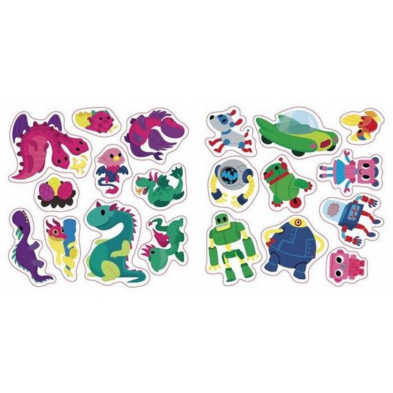 Альбом с наклейками "Волшебные миры. Роботы. Монстрики. Драконы. Пришельцы" 1388003 | Зображення 3