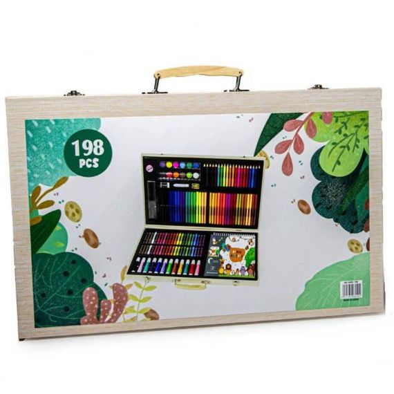 Набор для творчества в деревянном сундучке 198 предметов