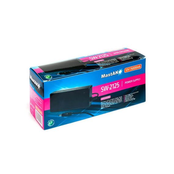 Мережевий блок живлення MastAK SW-2125 (12V 5000mA)