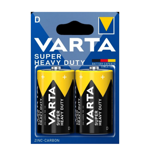 Батарейка сольова D/R20 (бл-2шт) VARTA Super Heavy Duty