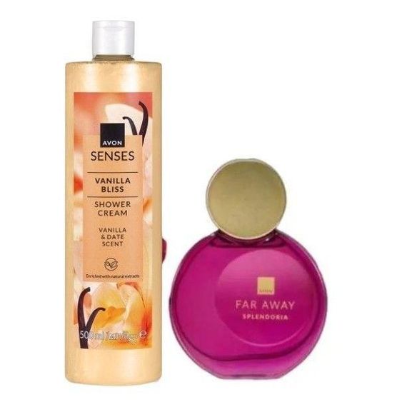 Подарочный набор Avon Far Away Splendoria 2-в-1: Парфюмная вода 50 мл + Крем-гель для душа 500 мл