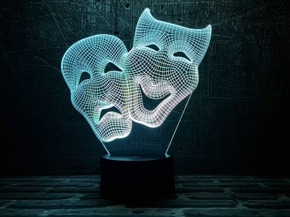 Змінна пластина для 3D світильників "Маски" 3DTOYSLAMP | Зображення 1