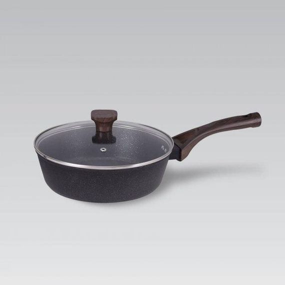 Сотейник Maestro MR-1216-24 24 см із гранітним покриттям ківш із кришкою | Зображення 1