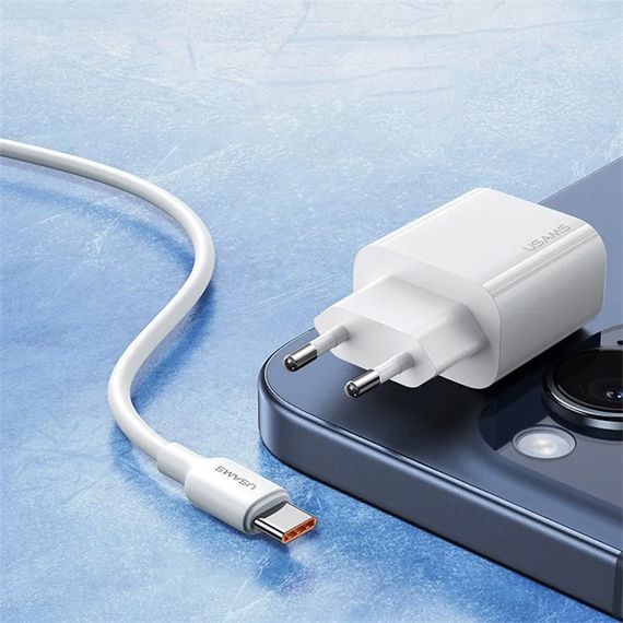 МЗП Usams US-CC226 Kit-Yi Ser. 20W (1USB-C) + кабель Type-C to Type-C White | Зображення 4