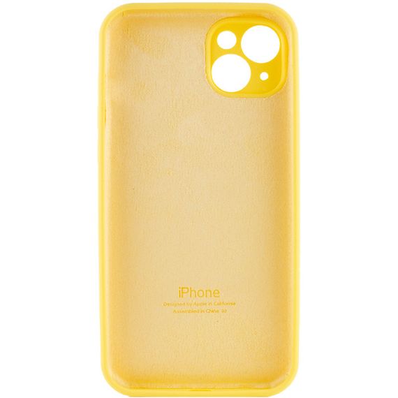 Чохол Silicone Case Full Camera Protective (AA) для Apple iPhone 15 Plus (6.7") Жовтий / Yellow | Зображення 3