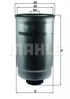 Фільтр паливний MAHLE/KNECHT Ford, MAHLE/KNECHT (KC90) | Зображення 2
