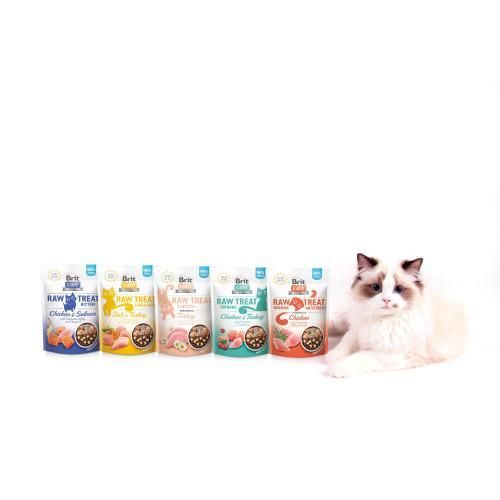 Лакомства для кошек Brit Raw Treat Hair & Skin Freeze-dried с рыбой и индейкой, 40 г | Зображення 3
