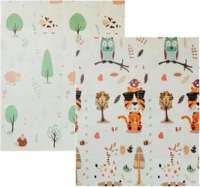 Детский развивающий термоковрик Тигр в очках и сова 150*180