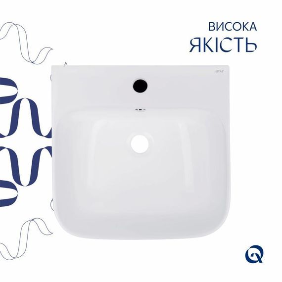 Раковина напольная моноблок Qtap Crow 445x420x840 White QT0511G315WN | Зображення 4