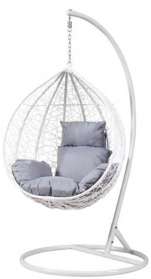 Підвісне крісло-гойдалка кокон Bonro Бонро 329S (біло-сіре) (46000010)