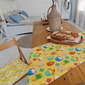 Доріжка на стіл Великодні яйця 150x40 см (DR__21A002)