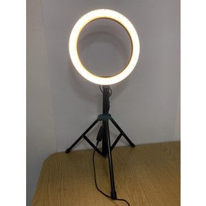 Кольцевая LED-свет кольцевая лампа AIXPI 10" на штативе для стола. | Зображення 3