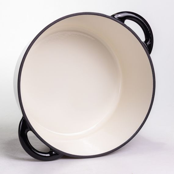 Каструля чавунна емальована 6,5 л, чорний Yiwu HP-FLG-3 BLACK | Зображення 4