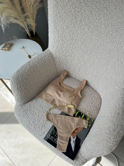 Женский комплект нижнего белья 2473/2 2XL Бежевый | Зображення 5