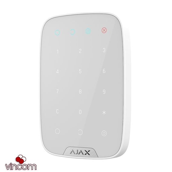 Беспроводная сенсорная клавиатура Ajax KeyPad white | Зображення 2