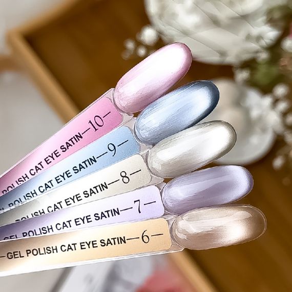 Гель-лак сатиновая кошка Crooz №09 Satin Cat (элегантный серо-голубой) 8мл | Зображення 7