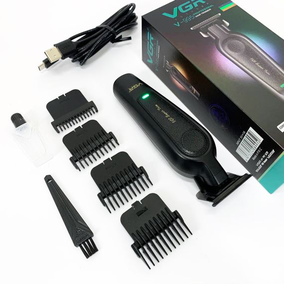 Акумуляторна машинка для стрижки VGR V-995 + 4 насадки, 2000 мАг, USB | Зображення 9
