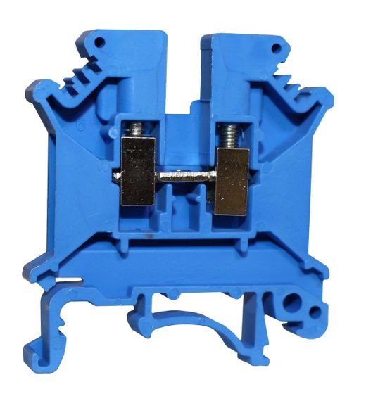 Клема КНГ-UK5 41А 0.2-4мм2 гвинтова синя набірна на DIN-рейку без маркера без кришки Ny95506250