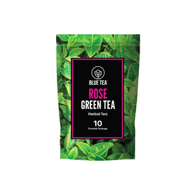 Зелений чай з трояндою  10 пірамідок Blue Tea 8906153094236