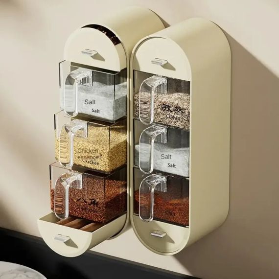 Настенный органайзер для специй Spice organizer XL-905, Белый / Подвесной органайзер для круп / Органайзер для кухни | Зображення 8