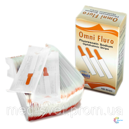 Офтальмологические тест-полоски с флуоресцеином OMNI FLURO стерильные Omni