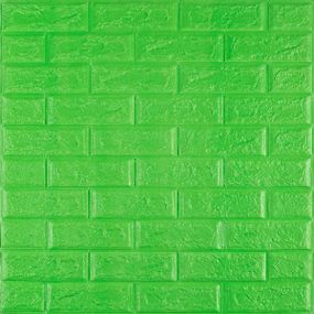 3D панель самоклеюча 700х770х5мм цегла Зелений (013-5) SW-00000149