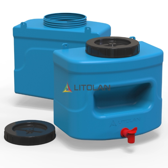 Рукомийник літній 10л 180*300*270мм 1 шар синій LITOLAN | Зображення 1