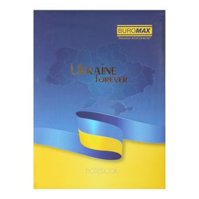 Нотатник UKRAINE А5 80л. BM.24582101-14 BUROMAX клітина, тб. обкладинка, гол. ламінація з поролоном, блакитна (4823078996879)