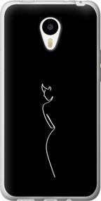Чехол на Meizu M1/M1 mini Силуэт1 "4590u-188-17620"