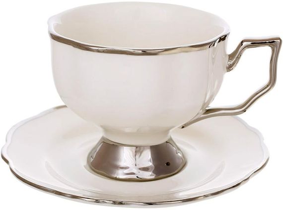 Сервиз Platinum Grace (6 персон, 250мл) с платиновым кантом