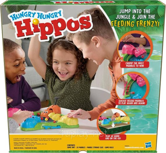 Настольная игра Голодные Бегемотики Оригинал Hasbro Gaming Hungry Hungry Hippos | Зображення 4