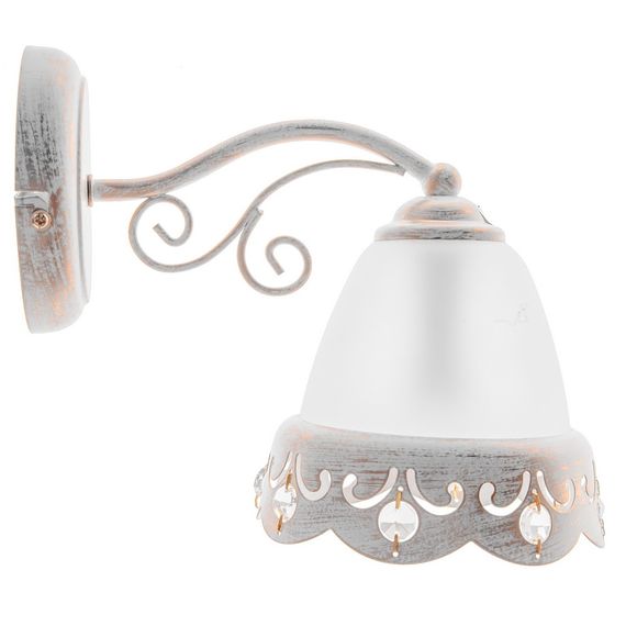 Бра настенное накладное классическое BKL-594W/1 E14 WH/G | Зображення 4