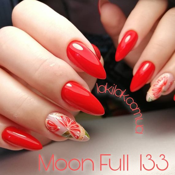 Гель-лак Moon Full №133 червоний перець 8мл