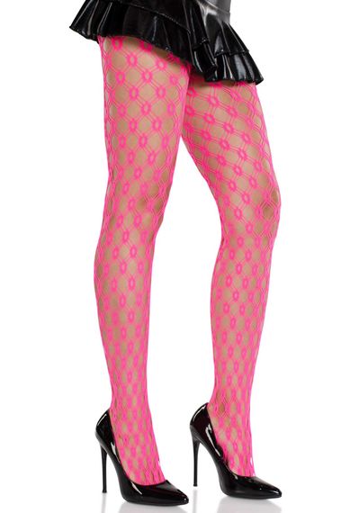 Колготки Leg Avenue Eyelet Net Tights Neon Pink One Size | Зображення 3