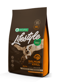 Корм Nature's Protection Lifestyle Grain Free Salmon with Krill Junior All Breeds сухий з лососем для цуценят 1.5 кг