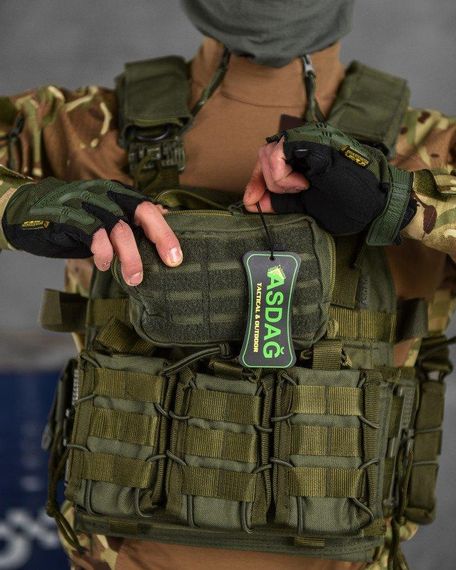 Тактическая плитоноска с четырьмя точками быстрого сброса  Asdag oliva  РН6329 | Зображення 7