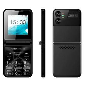Кнопковий мобільний телефон розкладачка AIEK Flilo 4 на 4 сім карти Black
