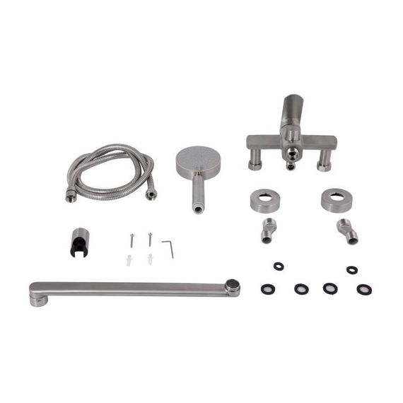 Смеситель для ванны Lidz Luna 005 (c душевым гарнитуром) (k35) LDLUN005NKS46093 Nickel | Зображення 6