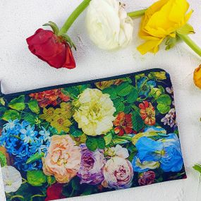 Косметичка жіноча Яркие разные цветы 20х12 см (K_21M030)
