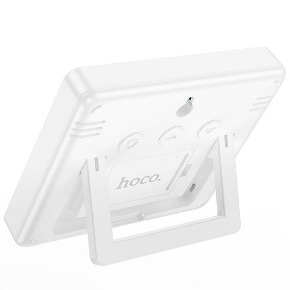Електронний термогігрометр + годинник Hoco HX41 5in1 Indoor White | Зображення 2