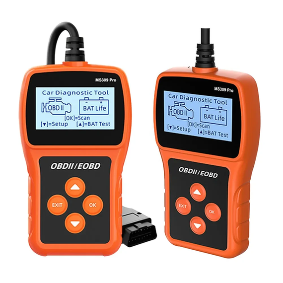 Сканер OBD2, діагностичний інструмент, зчитувач кодів несправностей, тестер акумулятора MS309PRO | Зображення 1