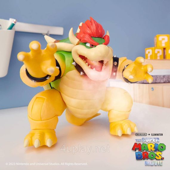 Брати Супер Маріо в кіно Велика 20 см фігурка Боузера з вогнедишним ефектом Оригінал Super Mario Bowser | Зображення 2