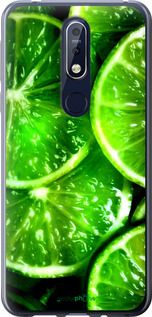 Чохол на Nokia 7.1 Зелені часточки лимона "852u-1593-2448"